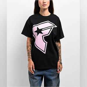 NWT Famous Stars & Straps BOH Black & Pink Cotton T- Shirt Size Small